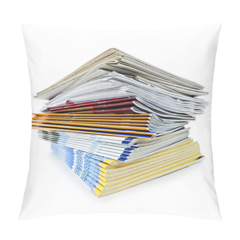 Personality  Stack Of Magazines And Newspapers Pillow Covers