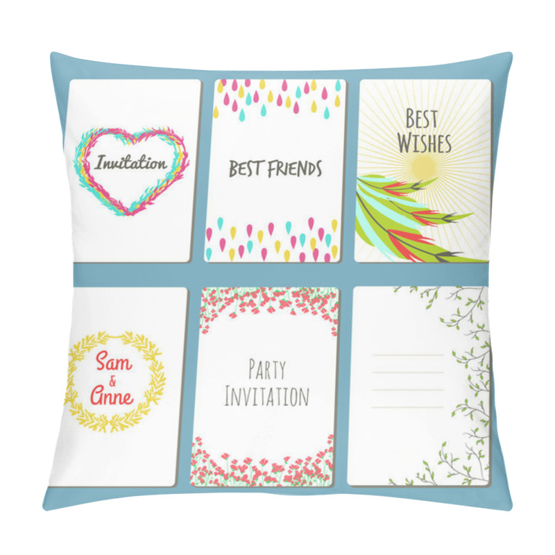 Personality  Cute Hand Drawn Cards Pillow Covers