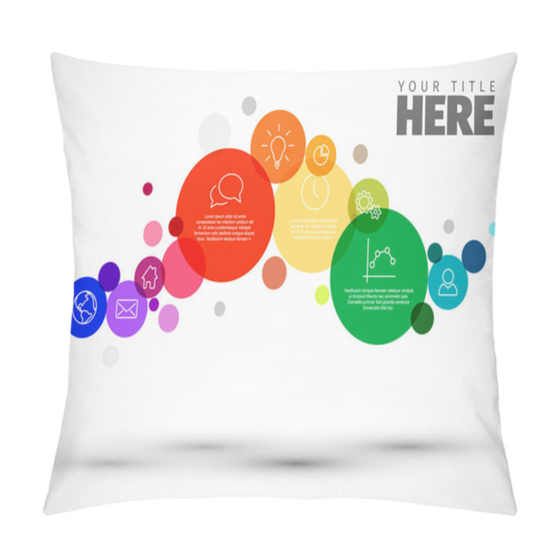 Personality  Infographic Template With Circles Pillow Covers