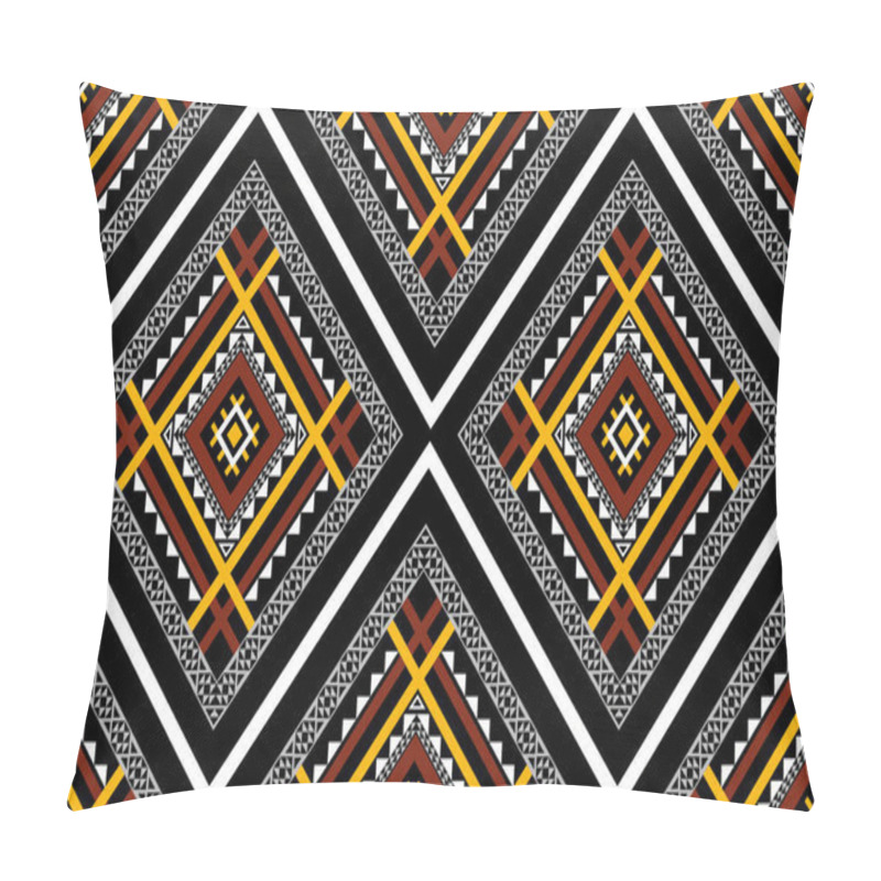 Personality  Geometric Ethnic Seamless Pettern. Oriental Tribal Striped. Design For Background, Wallpaper, Fabric, Clothing, Carpet, Embroidery Pillow Covers