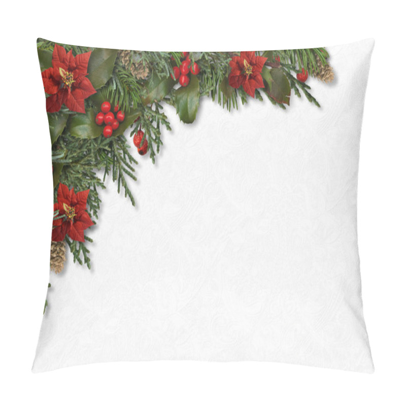 Personality  Christmas Border Of Holly Pillow Covers