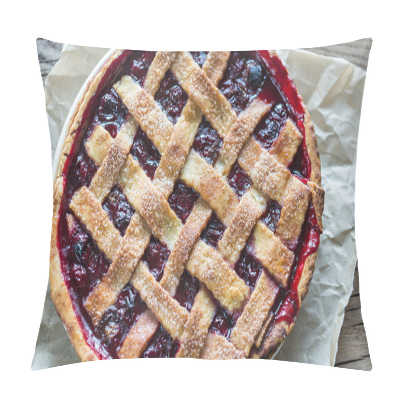 Personality  Cherry Pie On The Wooden Background Pillow Covers