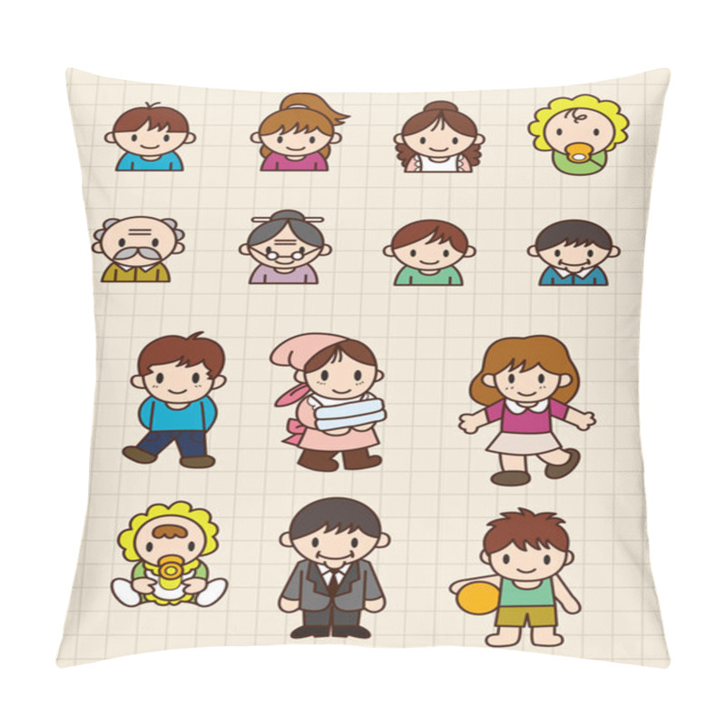 Personality  Cartoon Family Pillow Covers