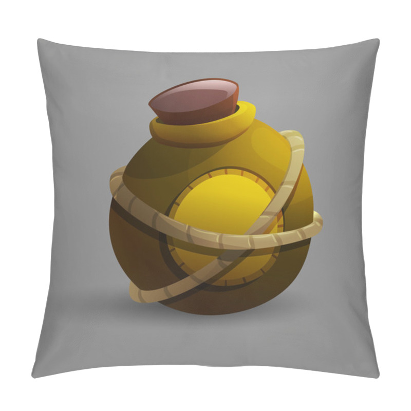 Personality  Medieval Flask On Gray Background Pillow Covers