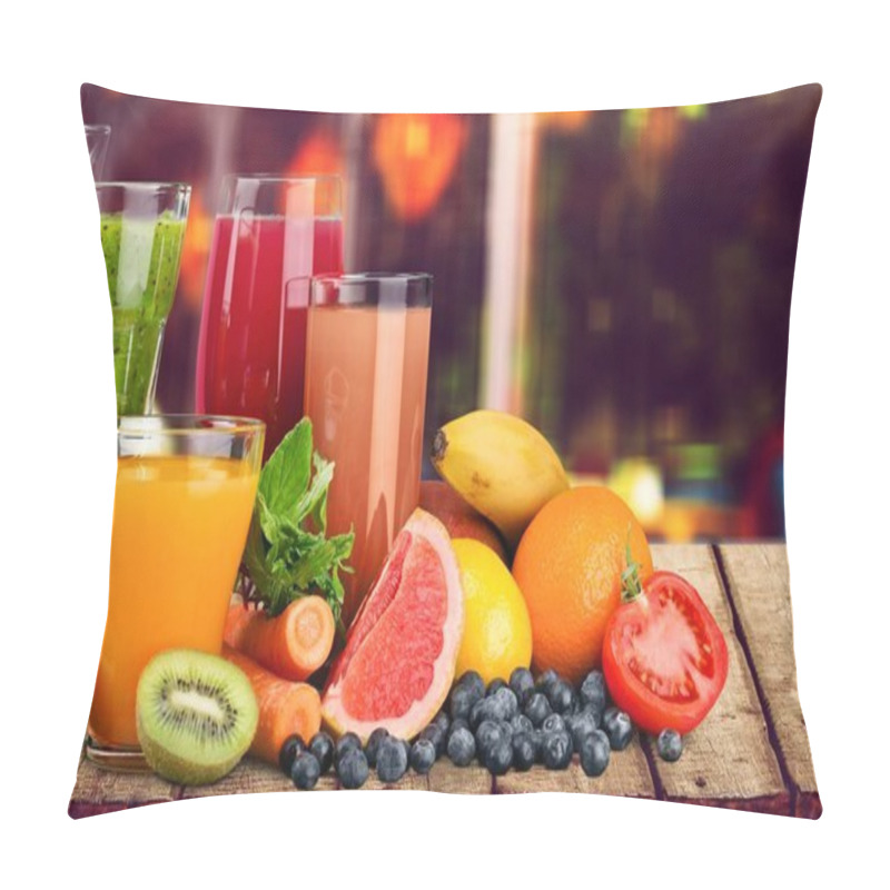 Personality  Glasses Of Fresh Juice  Pillow Covers