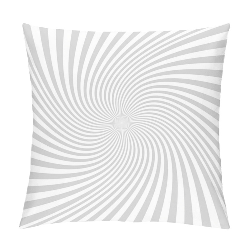 Personality  Light Grey Spiral Background - Vector Graphic From Twisted Rays Pillow Covers