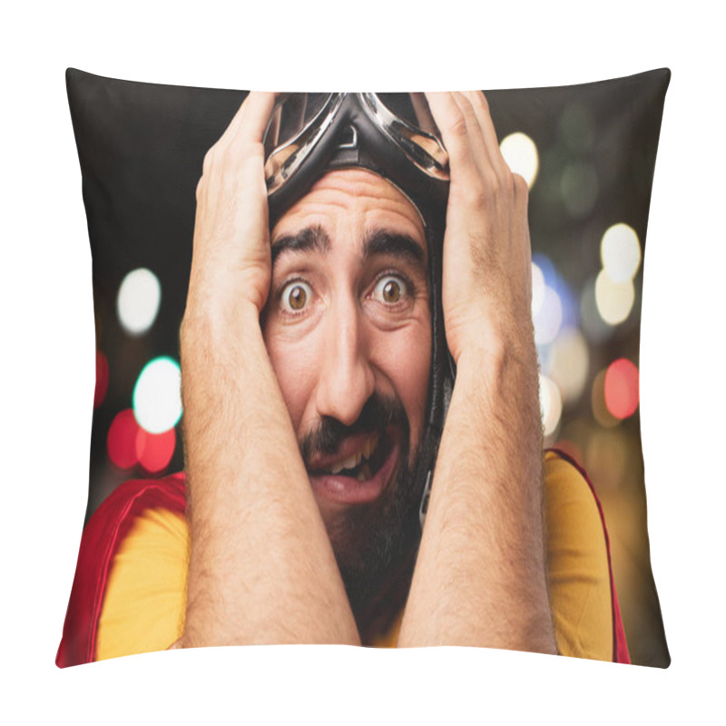 Personality  Crazy Super Hero In Scared Pose Pillow Covers