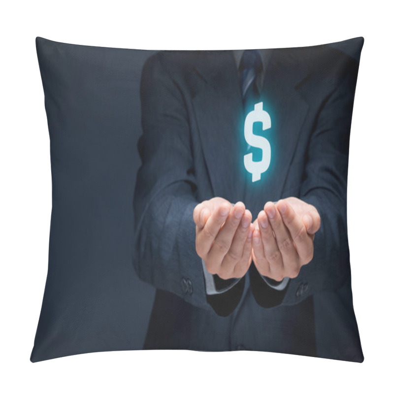 Personality  Man With Dollar Symbol Pillow Covers