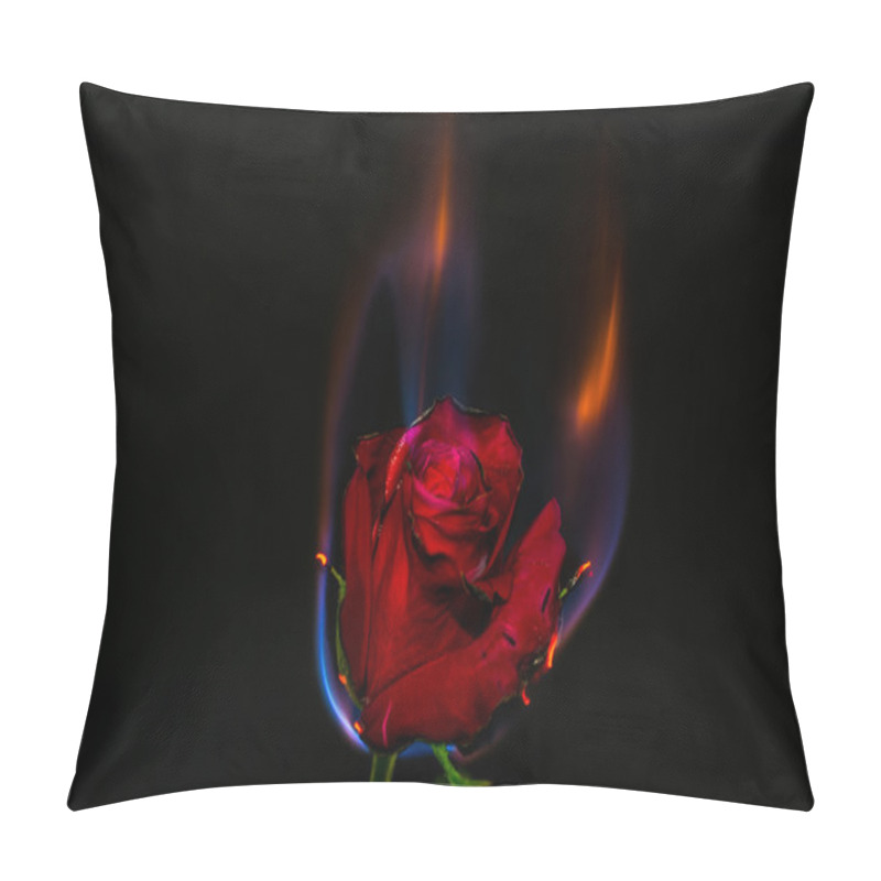 Personality  Red Burning Rose Pillow Covers