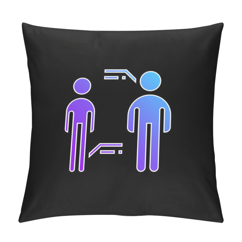 Personality  Bmi Blue Gradient Vector Icon Pillow Covers