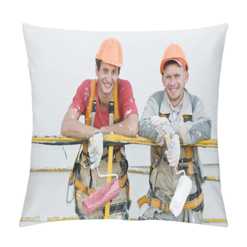 Personality  Happy Builder Facade Painters Pillow Covers