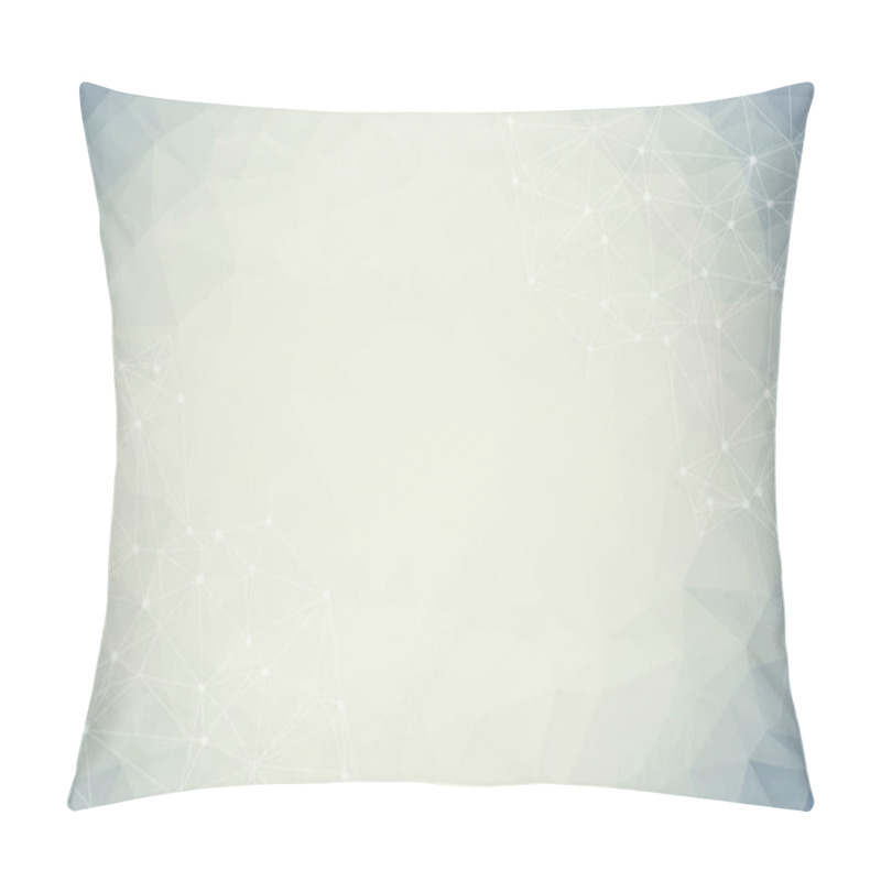 Personality  Abstract Geometric Background. Wireframe Mesh Polygonal Background. Abstract Form With Connected Lines And Dots. Pillow Covers