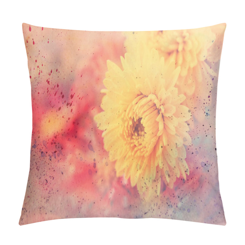 Personality  Scenic Artwork With Beautiful Aster Flowers Pillow Covers