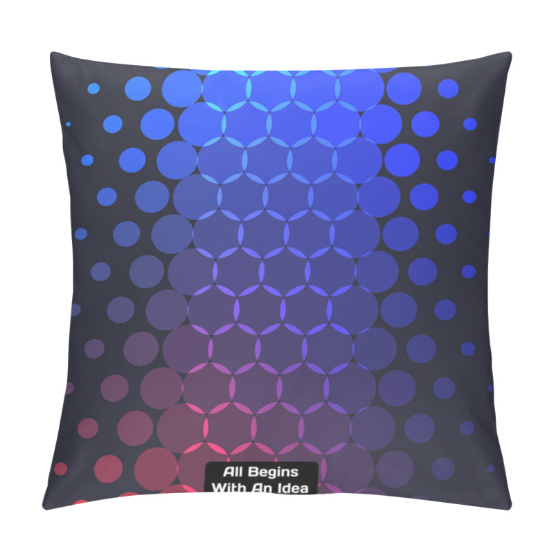 Personality  Abstract Red Blue Vector Design Round Elements For Graphic Layout Pillow Covers