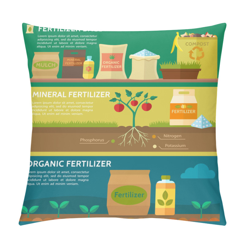 Personality  Agriculture, Fertilizer Bag, Compost, Mulch. Organic Fertilizer. Mineral Fertilizer. Vector Illustration Pillow Covers