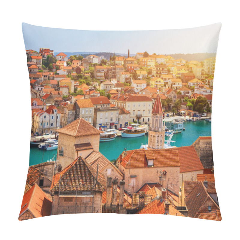 Personality  View At Town Trogir, Old Touristic Place In Croatia Europe. Trog Pillow Covers