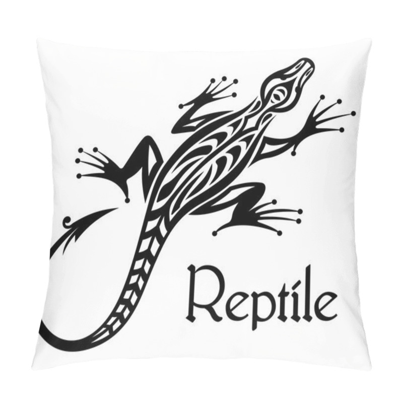 Personality  Black Lizard Silhouette Pillow Covers