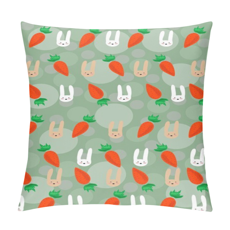 Personality  Muzzle Of Rabbits And Carrots Pillow Covers