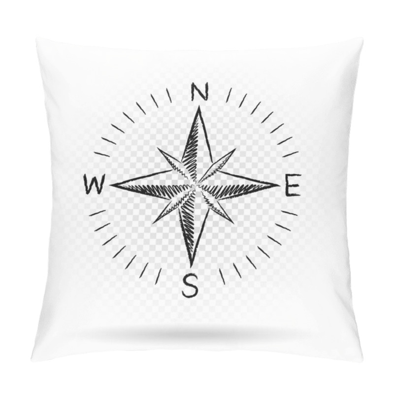 Personality  Drawing Compass Directions Dark Pillow Covers