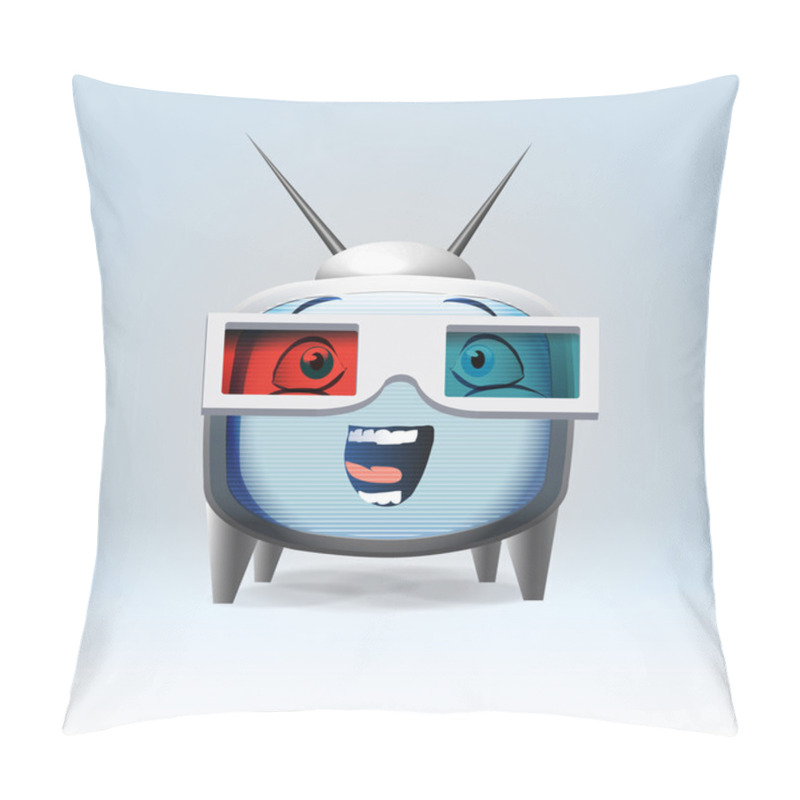 Personality  Funny Cartoon Retro TV Character Pillow Covers