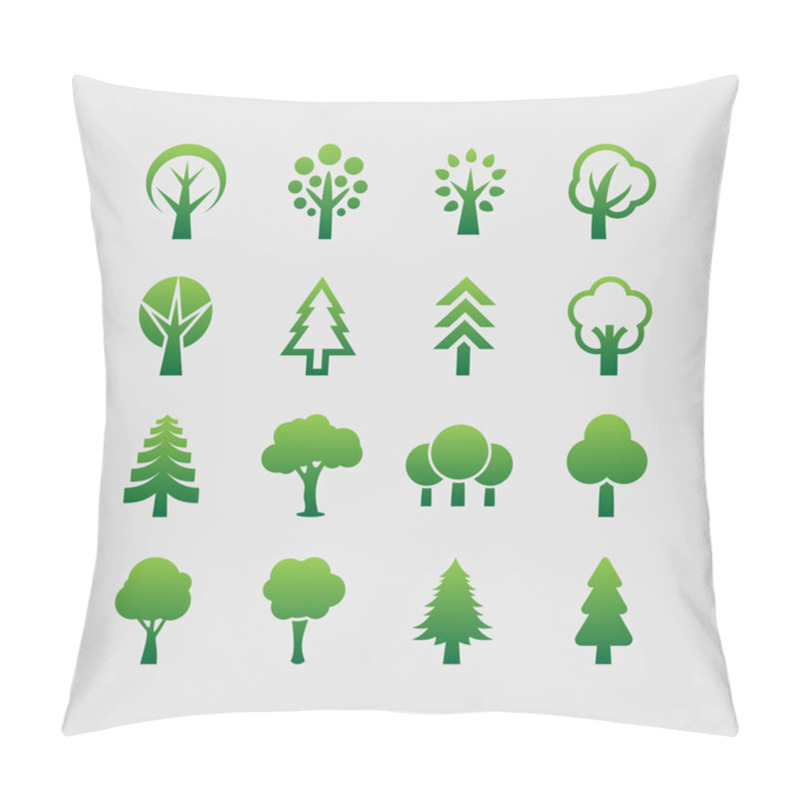 Personality  Tree Icons Pillow Covers