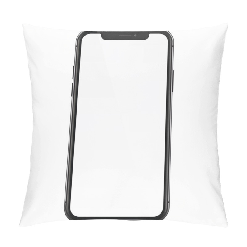 Personality  Black Realistic Smartphone - Stock Vector. Pillow Covers