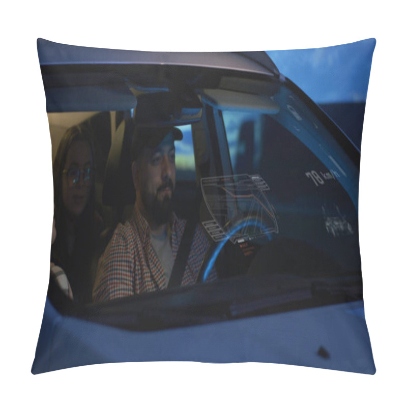 Personality  Family Traveling In Smart Car Pillow Covers