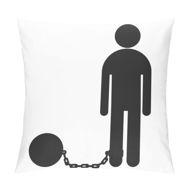 Personality  Prisoner Icon Vector Illustration Symbol Design Pillow Covers