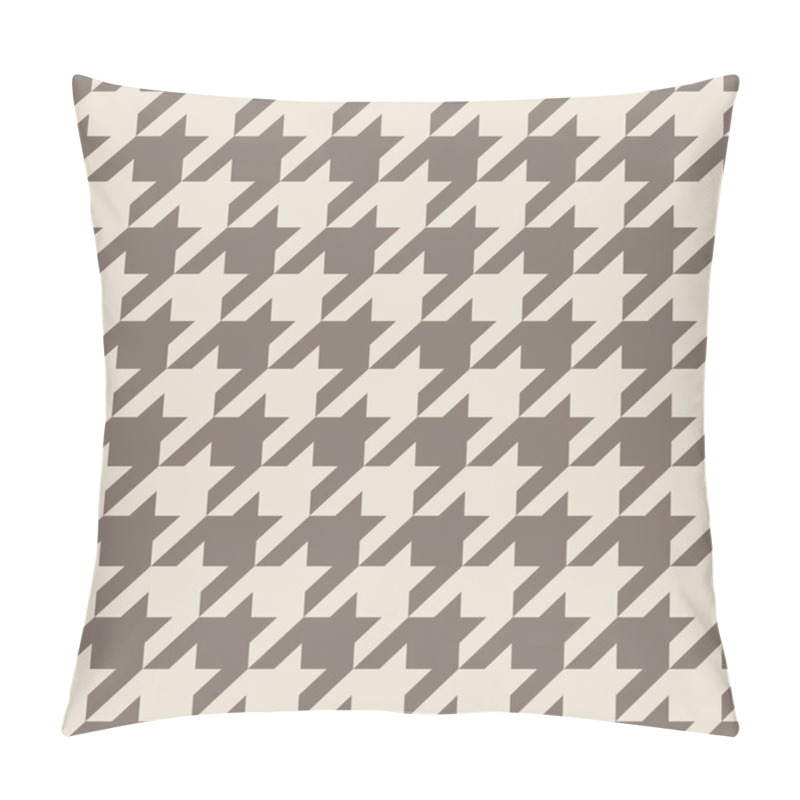 Personality  Houndstooth Seamless Vector Pastel Brown Pattern Or Background. Traditional Scottish Tartan Plaid Fabric Collection For Website Background Or Desktop Wallpaper. Pillow Covers