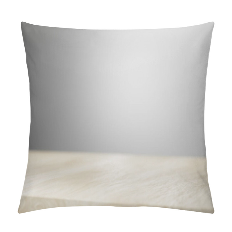 Personality  Close-up Of A Smooth Wooden Surface With A Soft Gradient Background. Pillow Covers