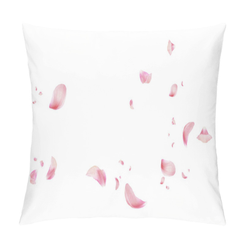 Personality  Flying Petals, Rose Petals Isolated, Fly, Red Pink Petals, Composition Pillow Covers