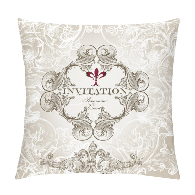 Personality  Wedding Invitation Card With Swirls For Design Pillow Covers