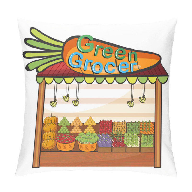 Personality  A Green Grocer Shop Pillow Covers