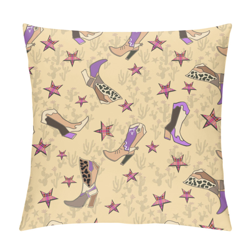 Personality  Use For Western Themed Digital Designs, Wrapping Paper, Or Textile Prints. Earthy Desert Landscapes With Blooming Cacti And Pink, Violet Accents Create A Sweet, Girly Look. High-resolution Ensures Pillow Covers