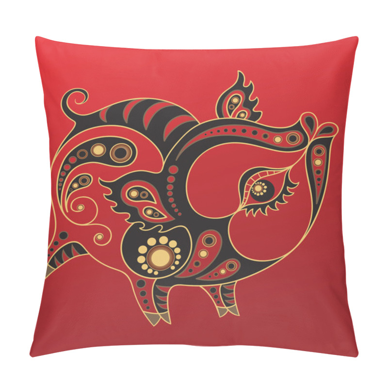 Personality  Year Of The Pig. Chinese Horoscope Animal Sign Pillow Covers