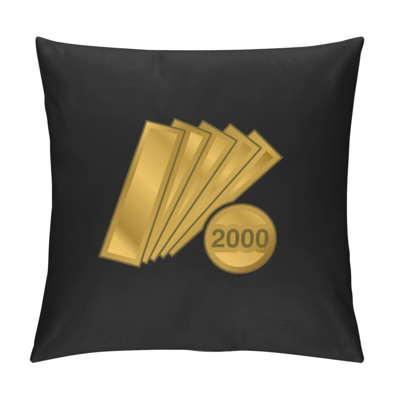 Personality  2000 Pieces Catalog Gold Plated Metalic Icon Or Logo Vector Pillow Covers