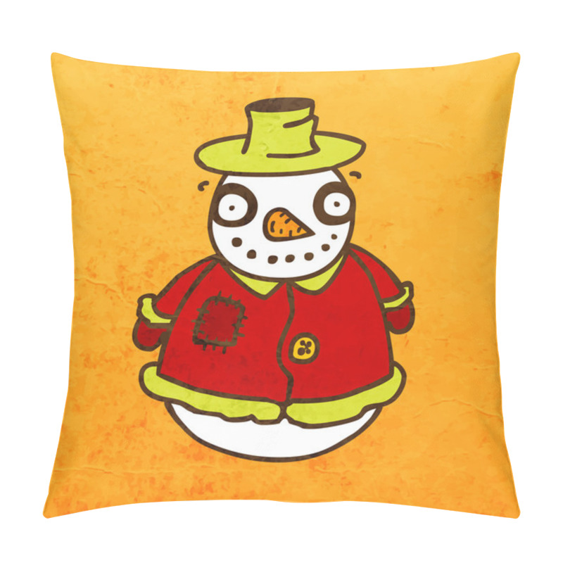 Personality  Cartoon Snowman. Pillow Covers