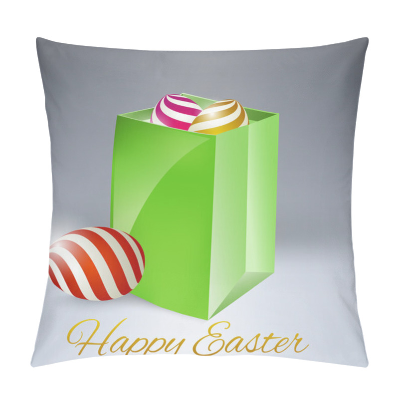 Personality  Vector Background For Happy Easter With Eggs. Pillow Covers