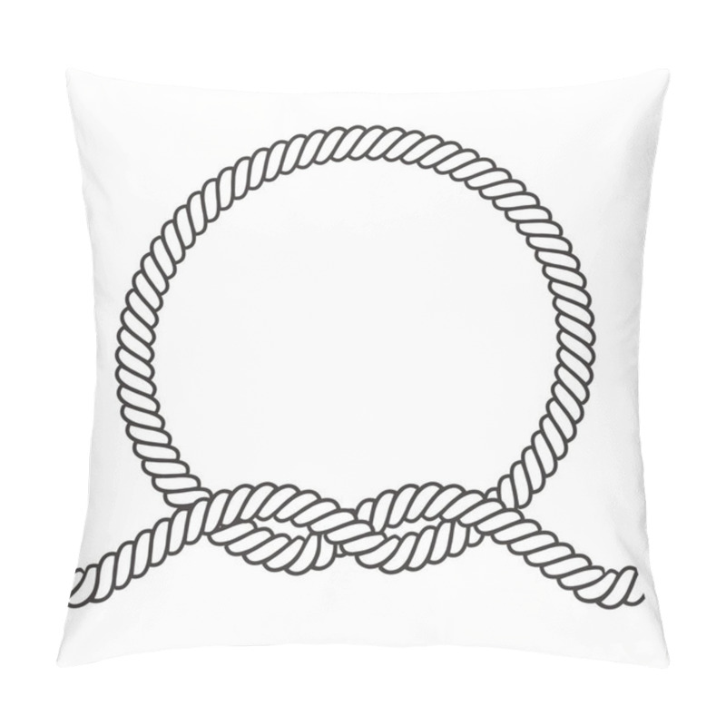 Personality  Round Rope Frame. Circle Ropes, Rounded Border And Decorative Ma Pillow Covers