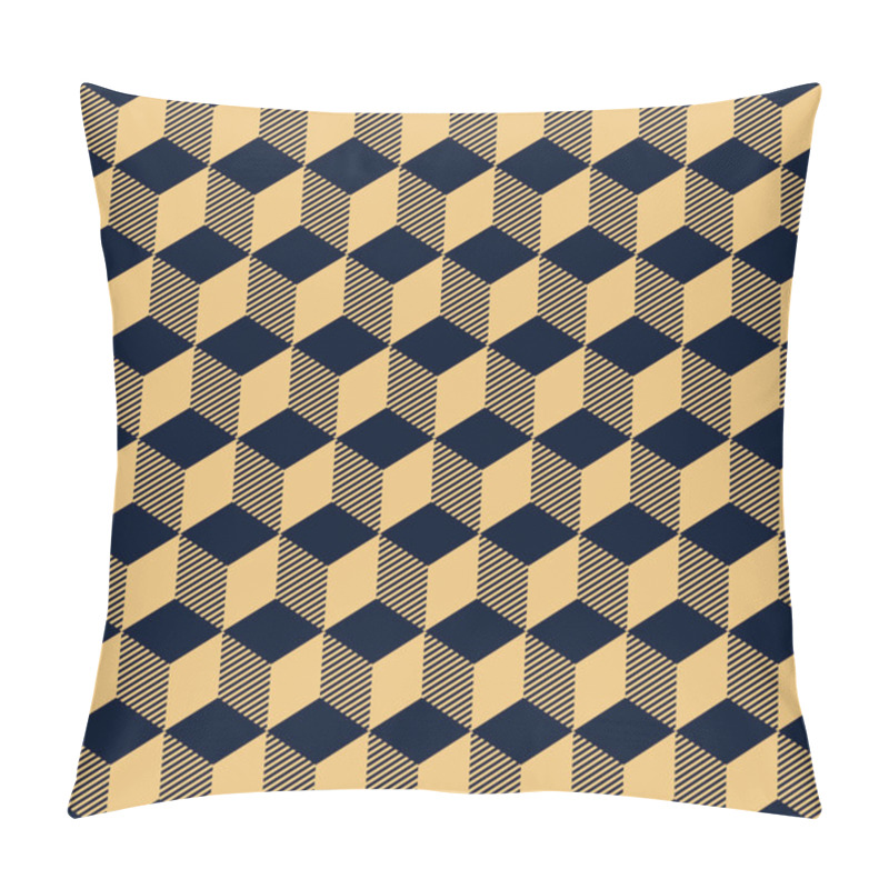 Personality  Art Deco Geometric Seamless Pattern Of Cubes Pillow Covers