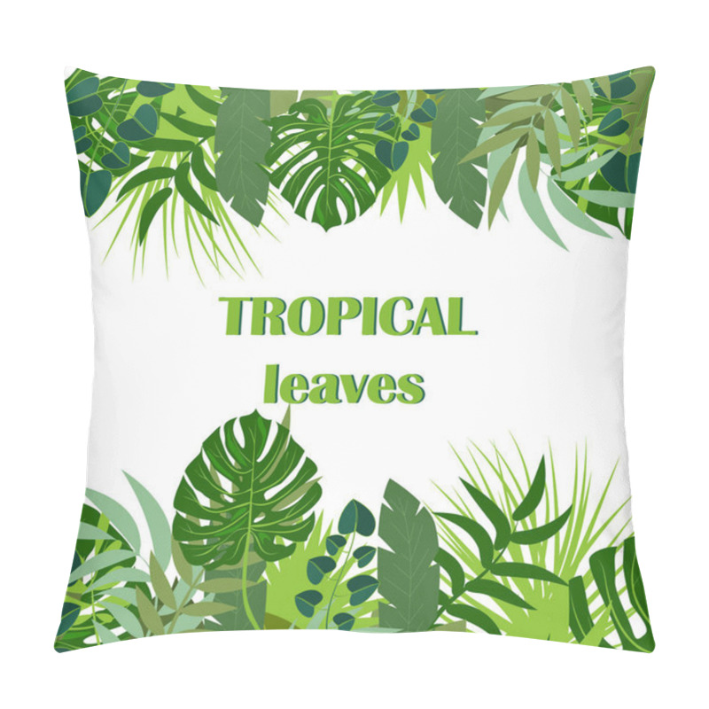 Personality  Beautiful Vector Floral Summer Background With Tropical Palm Leaves. Perfect For Wallpapers, Web Page Backgrounds, Surface Textures, Textile. Pillow Covers