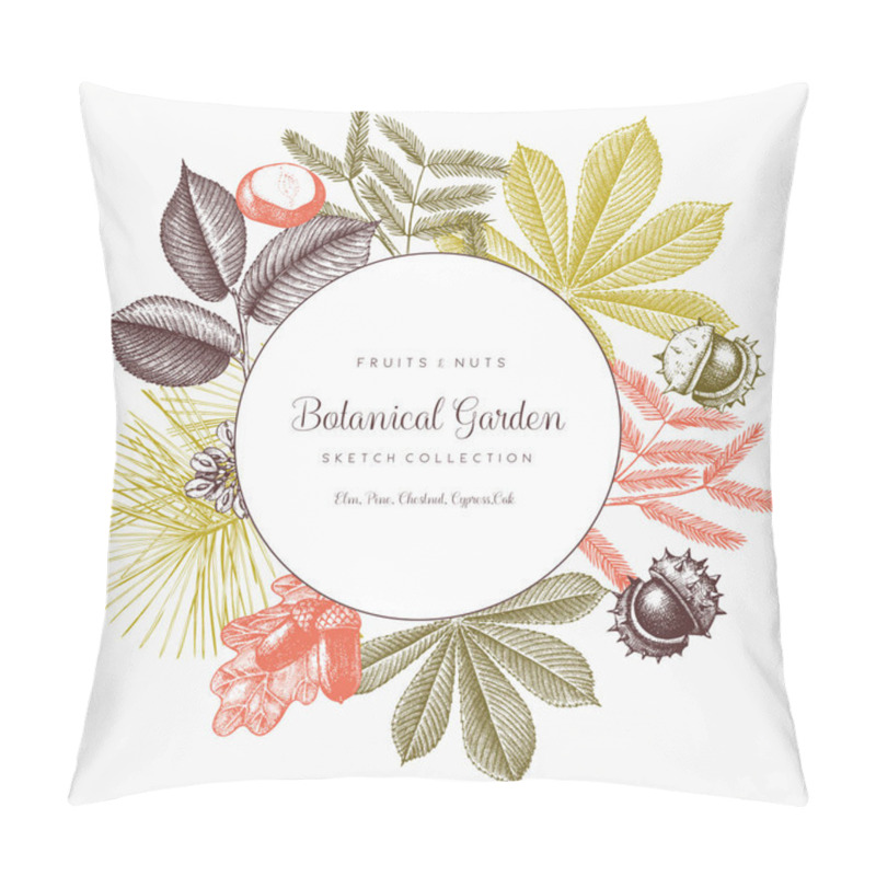 Personality   Garden Trees Illustration  Pillow Covers