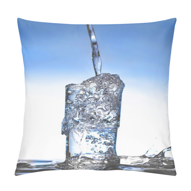 Personality  Glass With Splashes Of Liquid Overflowing The Edges Pillow Covers