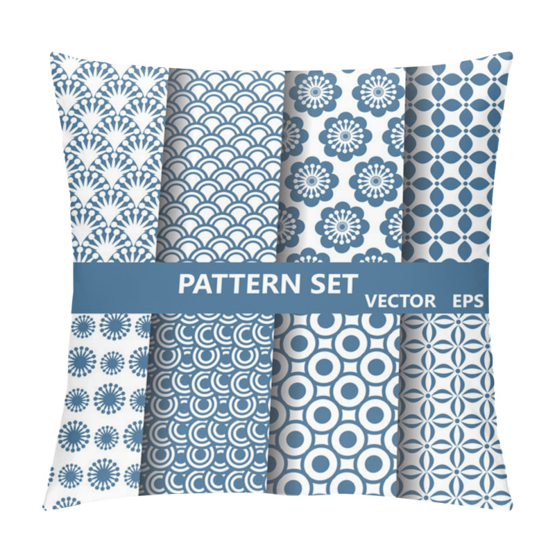 Personality  Blue Flowers Nad Curevs  Pattern Set Pillow Covers