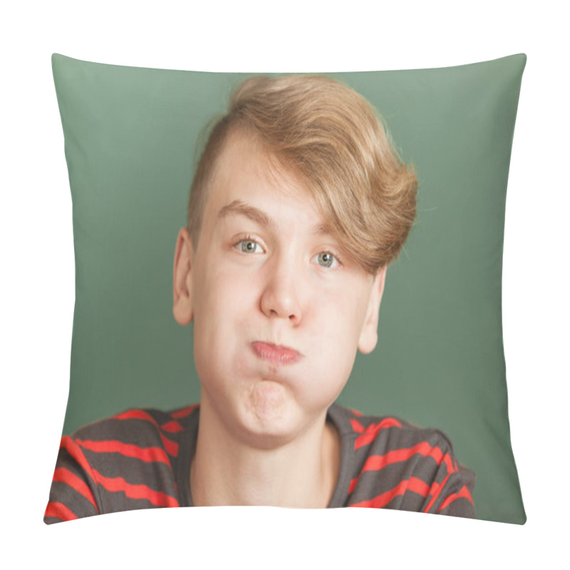 Personality  Boy Puffing Cheeks Pillow Covers