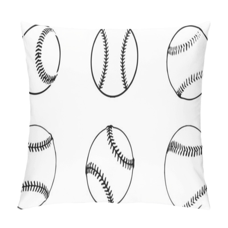 Personality  Baseball Icon On White Background Pillow Covers