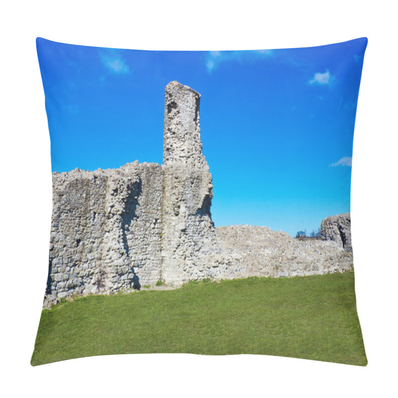 Personality  Medieval Ruins On A Grassy Hill Pillow Covers