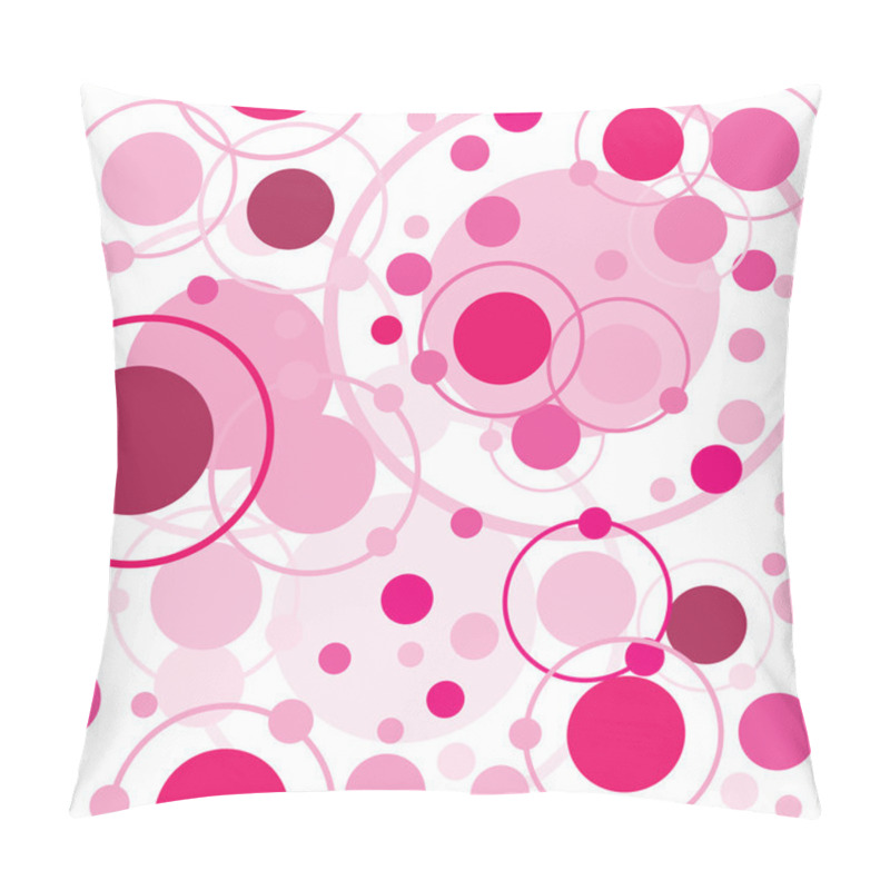 Personality  Pink Circles And Dots Pattern , Abstract Background Pillow Covers