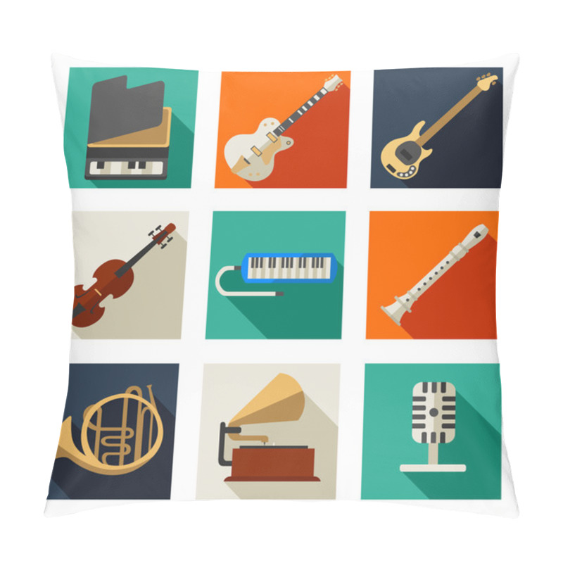 Personality  Musical Instruments Icons Pillow Covers