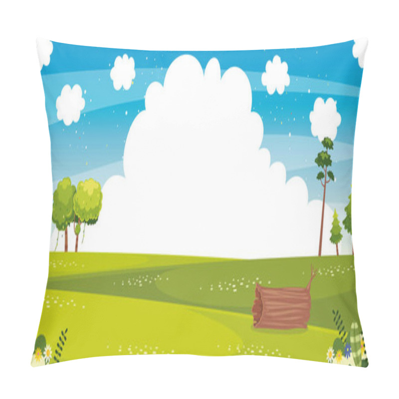 Personality  Vector Illustration Of Green Nature Pillow Covers